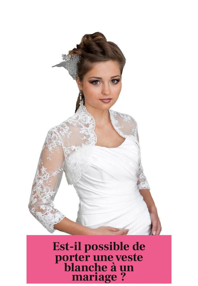 Est-il possible de porter une veste blanche à un mariage ?