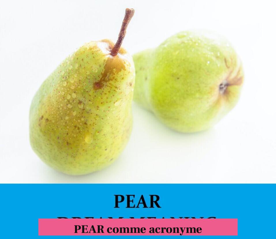 PEAR comme acronyme