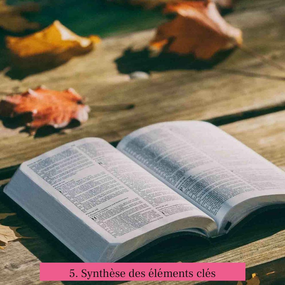 5. Synthèse des éléments clés