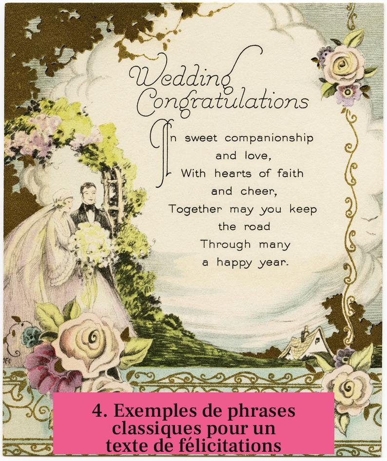 4. Exemples de phrases classiques pour un texte de félicitations