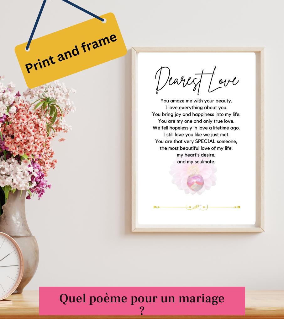 Quel poème pour un mariage ?