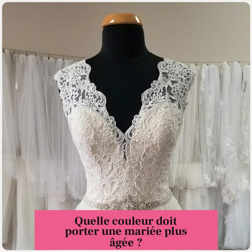 Quelle couleur doit porter une mariée plus âgée ?