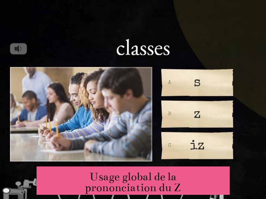 Usage global de la prononciation du Z