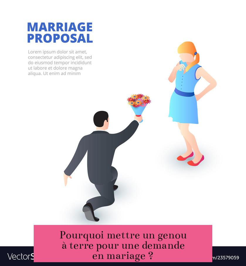 Pourquoi mettre un genou à terre pour une demande en mariage ?