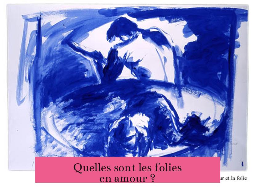 Quelles sont les folies en amour ?