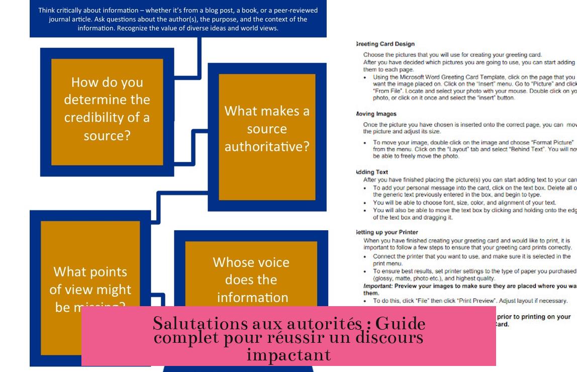 Salutations aux autorités : Guide complet pour réussir un discours impactant
