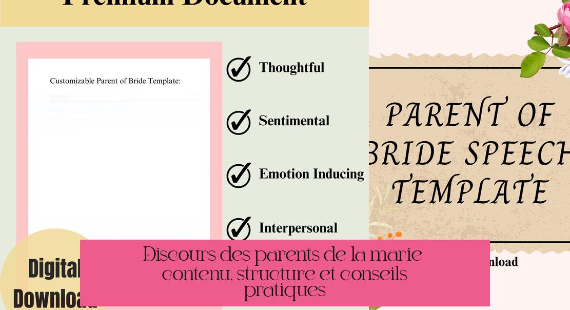 Discours des parents de la mariée : contenu, structure et conseils pratiques