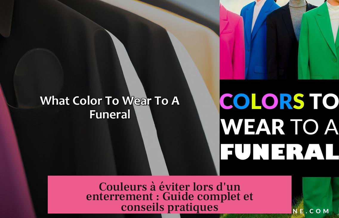 Couleurs à éviter lors d'un enterrement : Guide complet et conseils pratiques