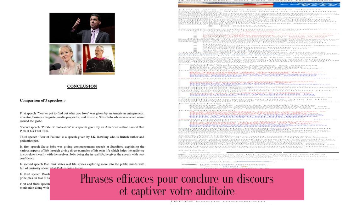 Phrases efficaces pour conclure un discours et captiver votre auditoire