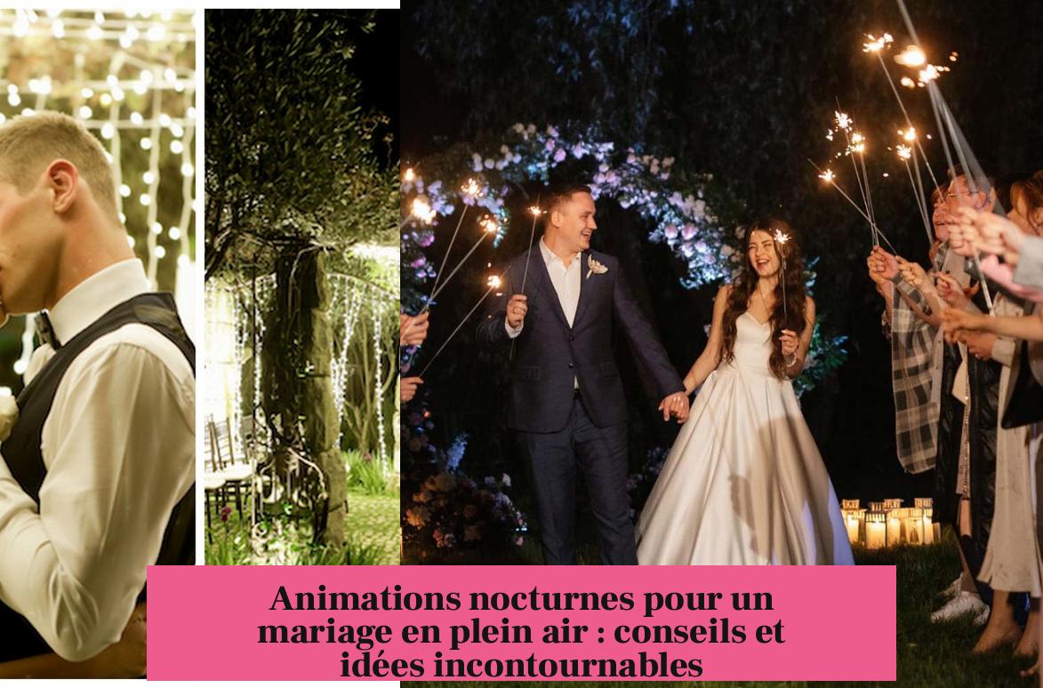 Animations nocturnes pour un mariage en plein air : conseils et idées incontournables