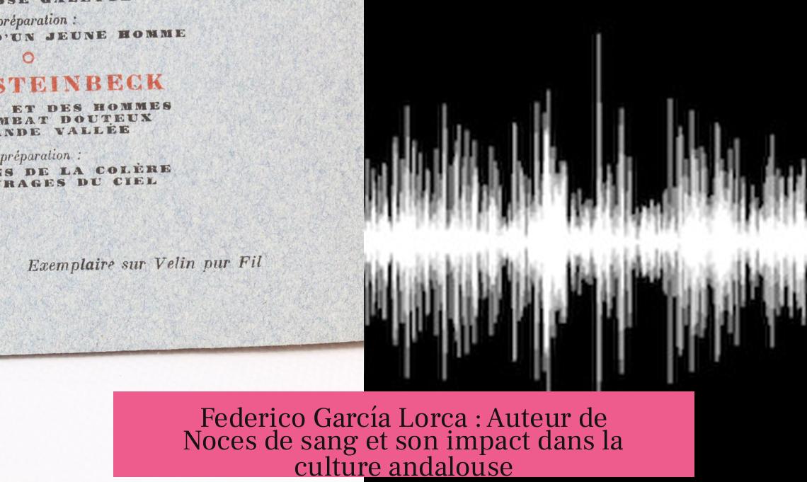 Federico García Lorca : Auteur de Noces de sang et son impact dans la culture andalouse