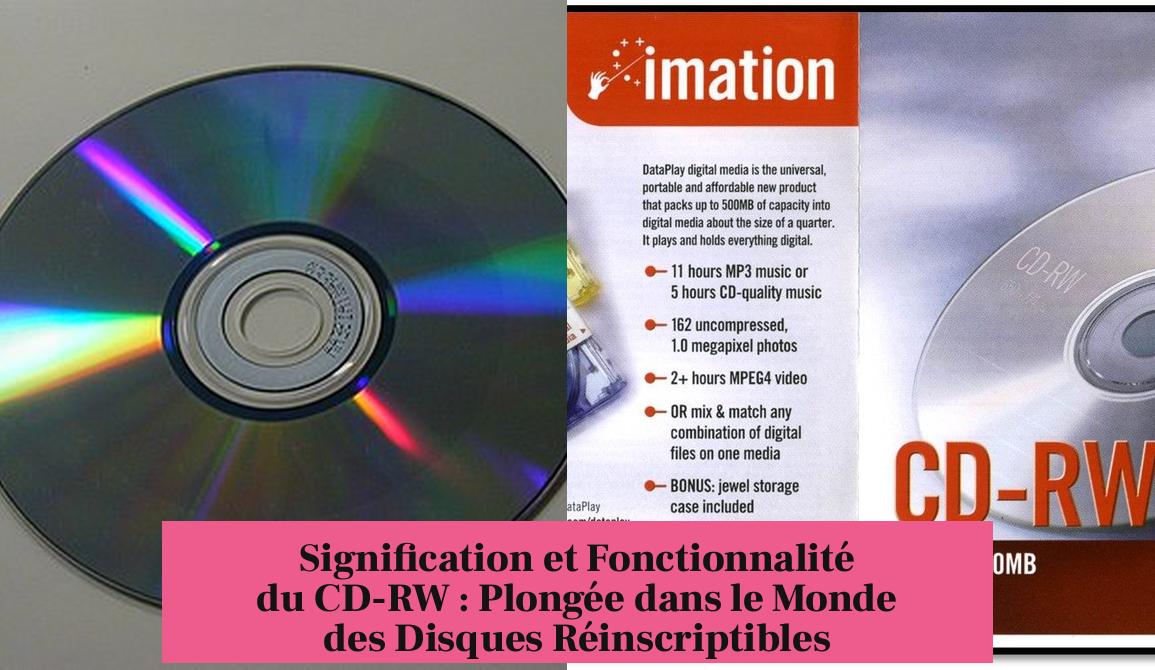 Signification et Fonctionnalité du CD-RW : Plongée dans le Monde des Disques Réinscriptibles