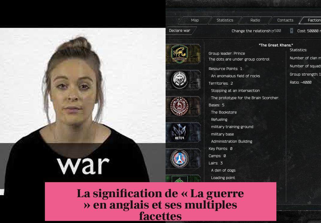 La signification de « La guerre » en anglais et ses multiples facettes