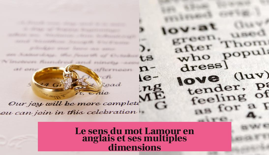 Le sens du mot Lamour en anglais et ses multiples dimensions