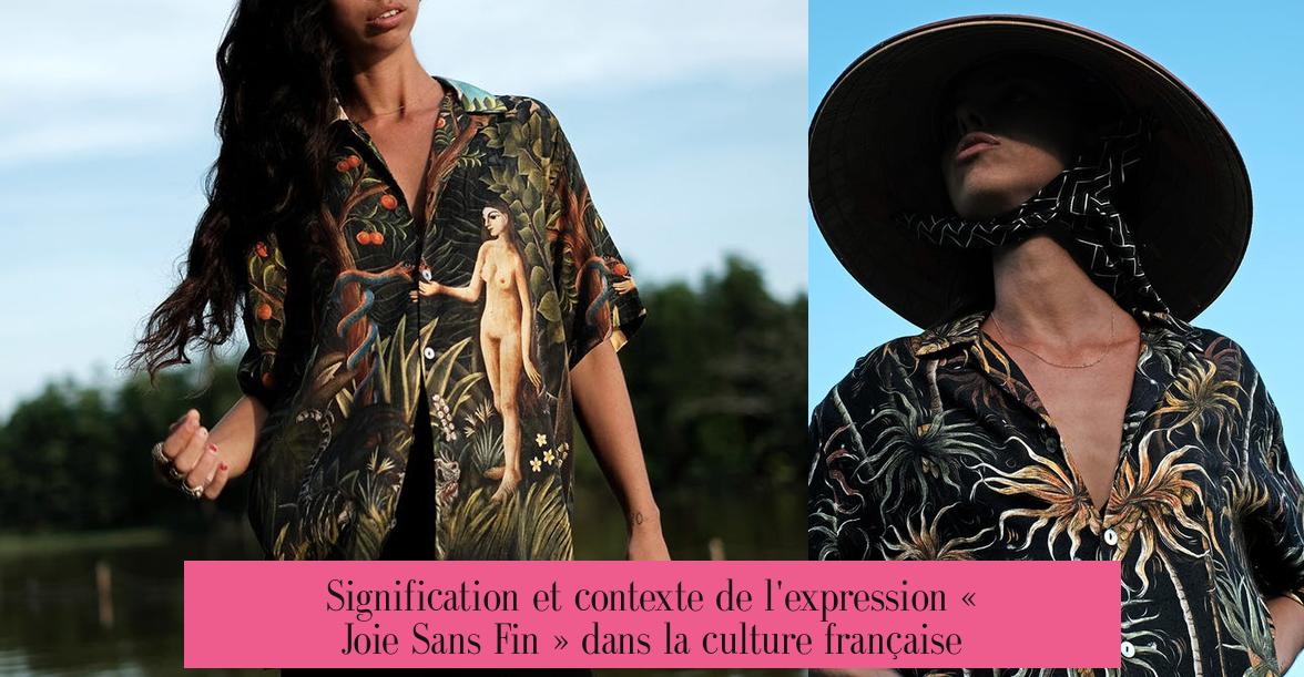 Signification et contexte de l'expression « Joie Sans Fin » dans la culture française