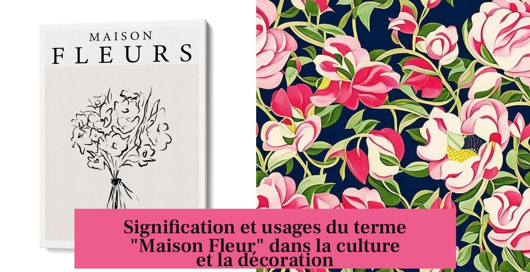 Signification et usages du terme "Maison Fleur" dans la culture et la décoration