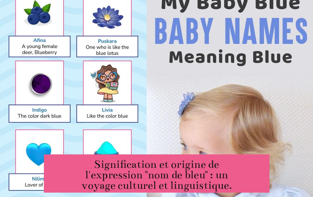 Signification et origine de l'expression "nom de bleu" : un voyage culturel et linguistique.