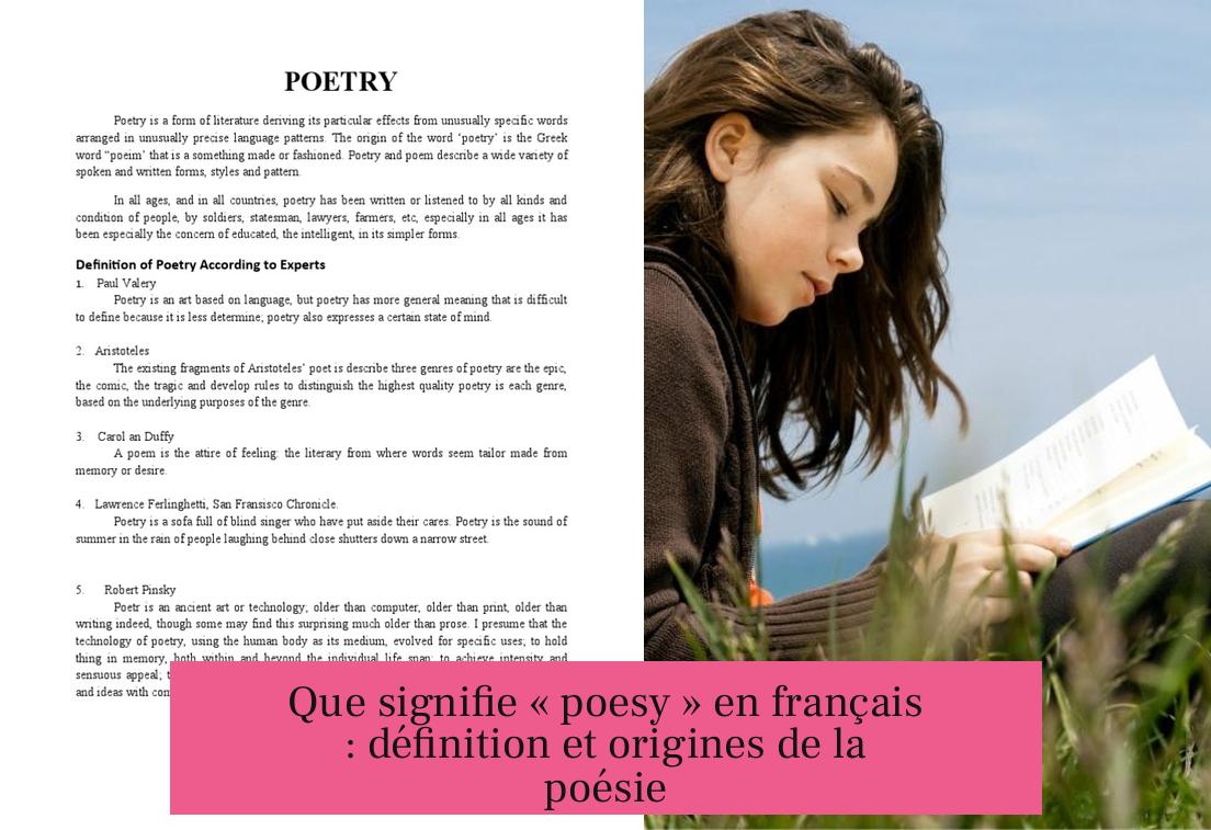 Que signifie « poesy » en français : définition et origines de la poésie