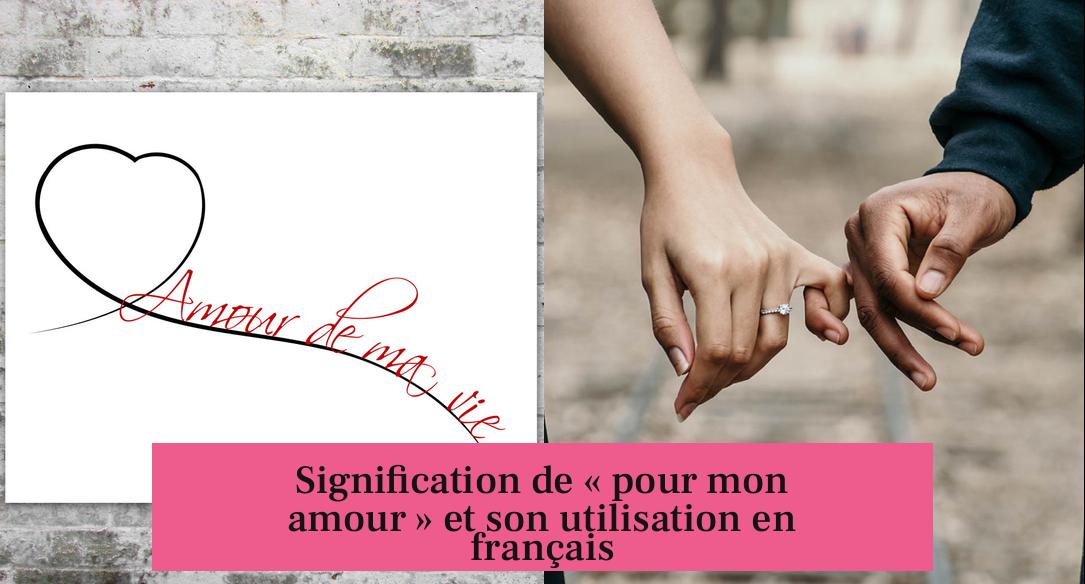 Signification de « pour mon amour » et son utilisation en français