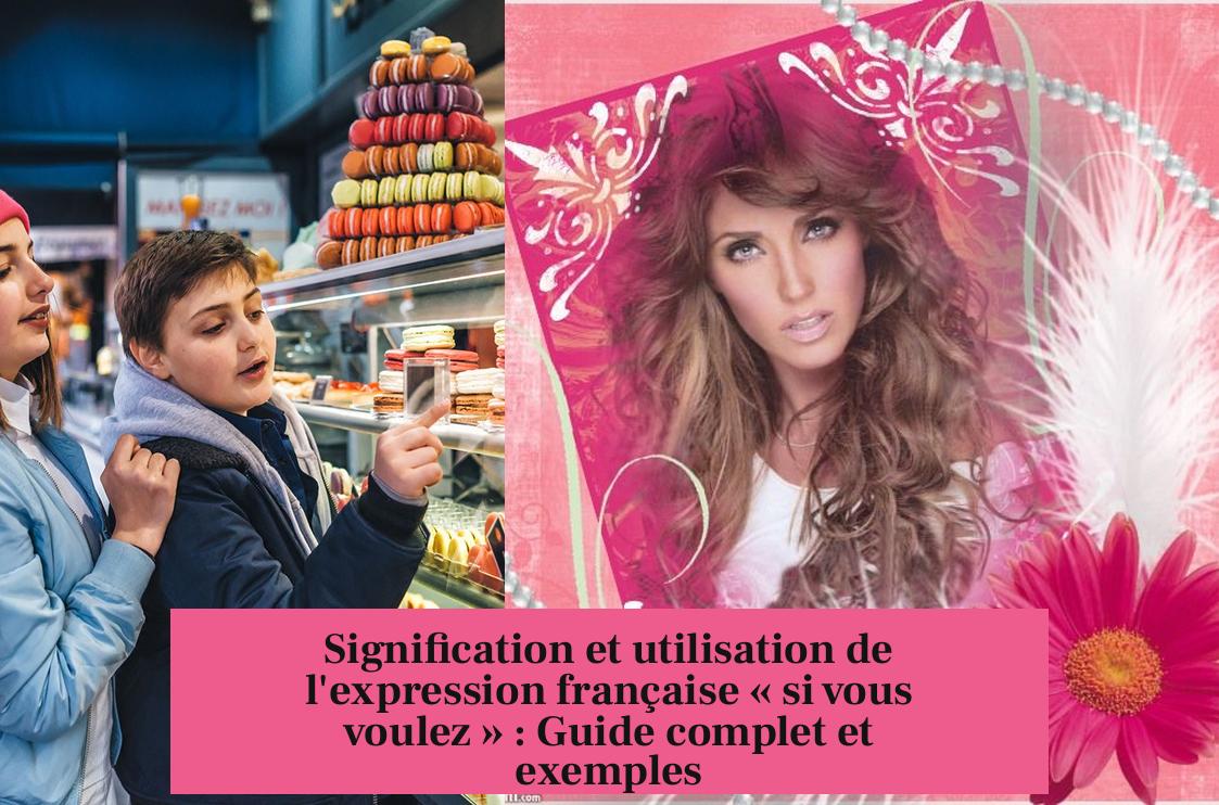 Signification et utilisation de l'expression française « si vous voulez » : Guide complet et exemples