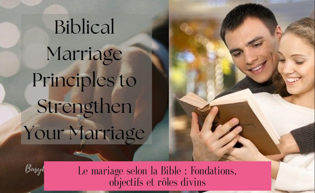 Le mariage selon la Bible : Fondations, objectifs et rôles divins