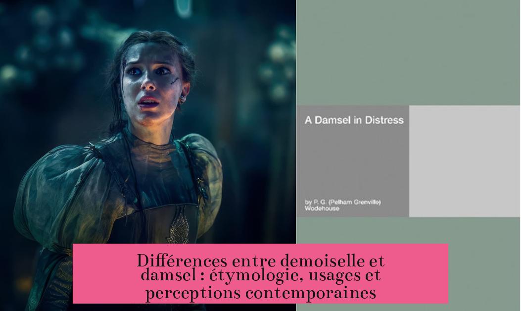 Différences entre demoiselle et damsel : étymologie, usages et perceptions contemporaines