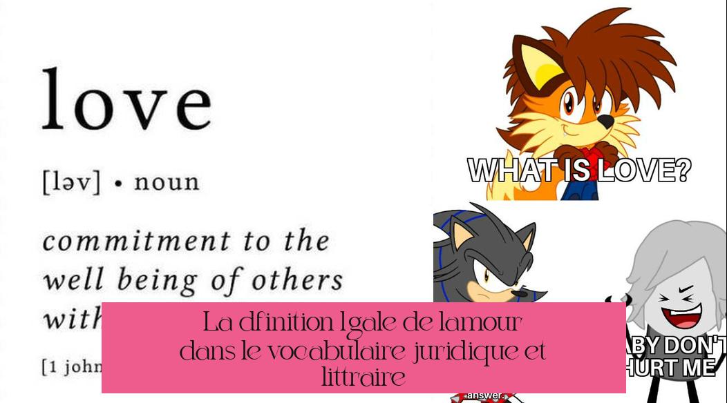 La définition légale de l'amour dans le vocabulaire juridique et littéraire