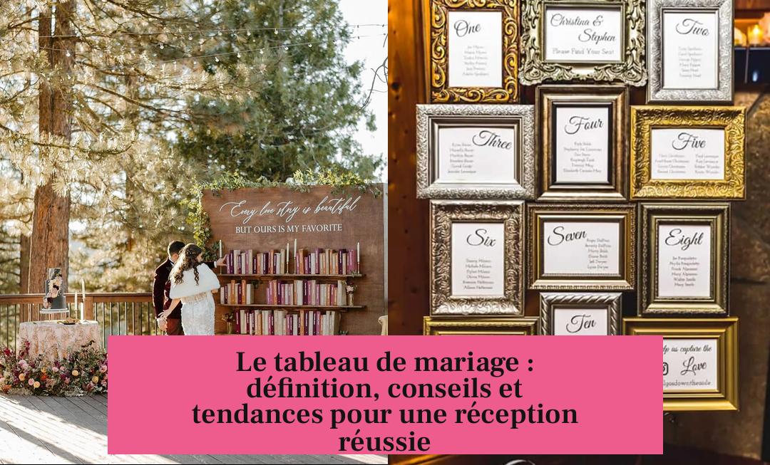 Le tableau de mariage : définition, conseils et tendances pour une réception réussie