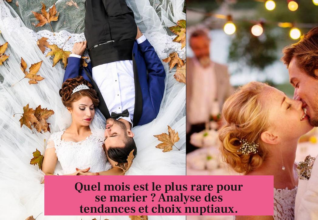 Quel mois est le plus rare pour se marier ? Analyse des tendances et choix nuptiaux.