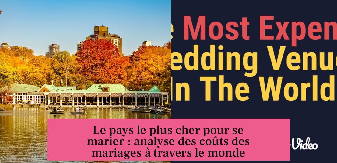 Le pays le plus cher pour se marier : analyse des coûts des mariages à travers le monde