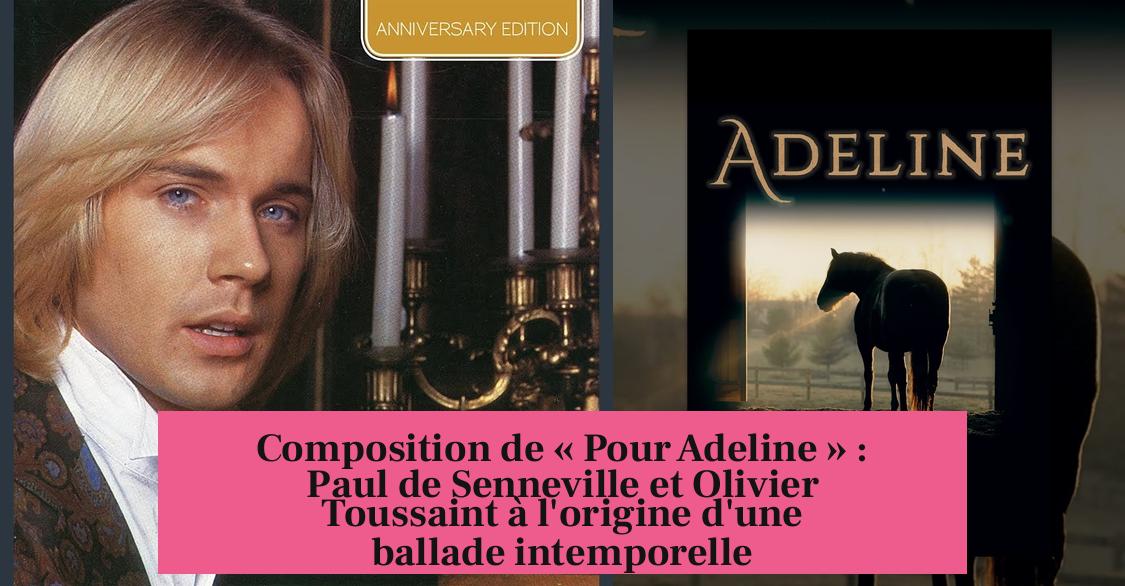 Composition de « Pour Adeline » : Paul de Senneville et Olivier Toussaint à l'origine d'une ballade intemporelle