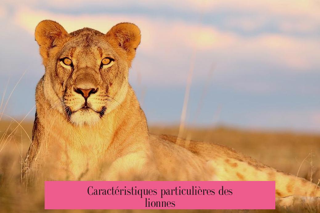 Caractéristiques particulières des lionnes