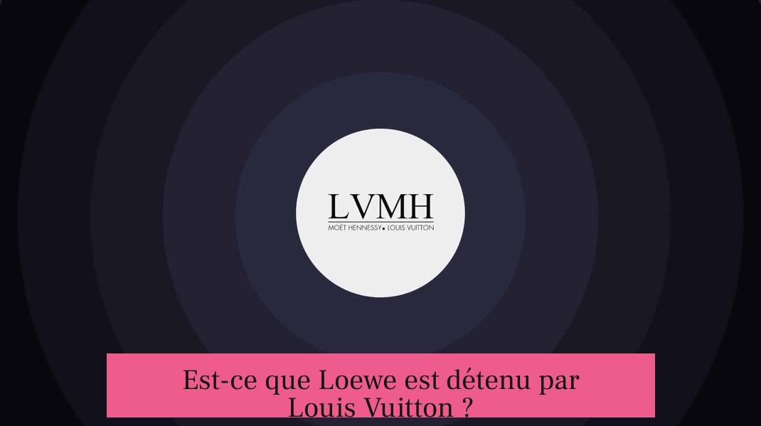 Est-ce que Loewe est détenu par Louis Vuitton ?