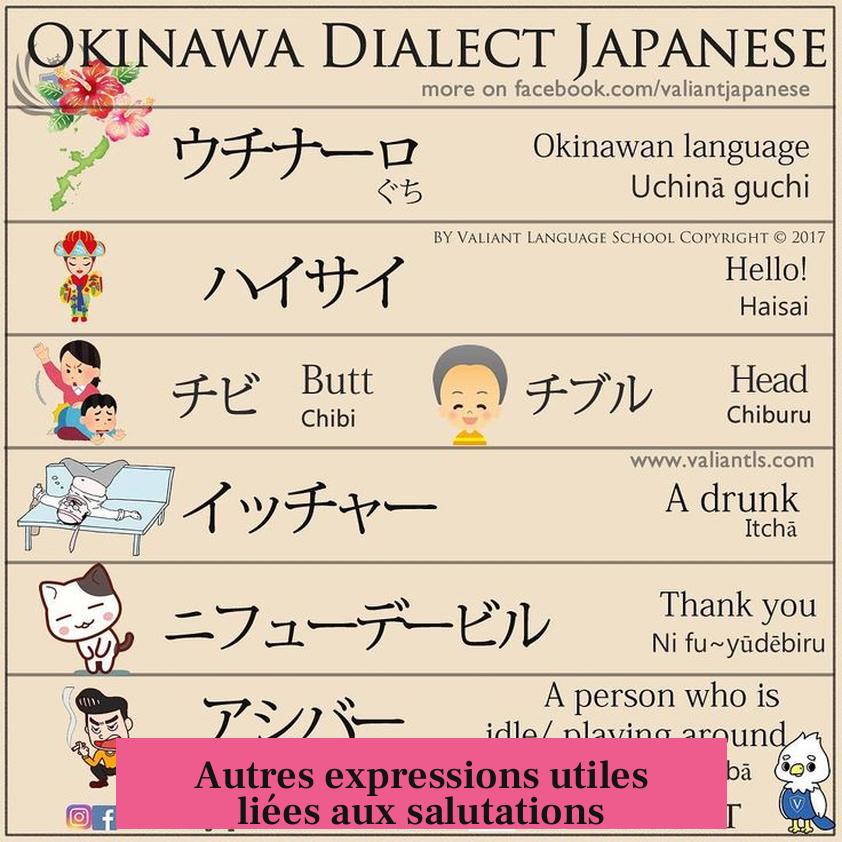Autres expressions utiles liées aux salutations