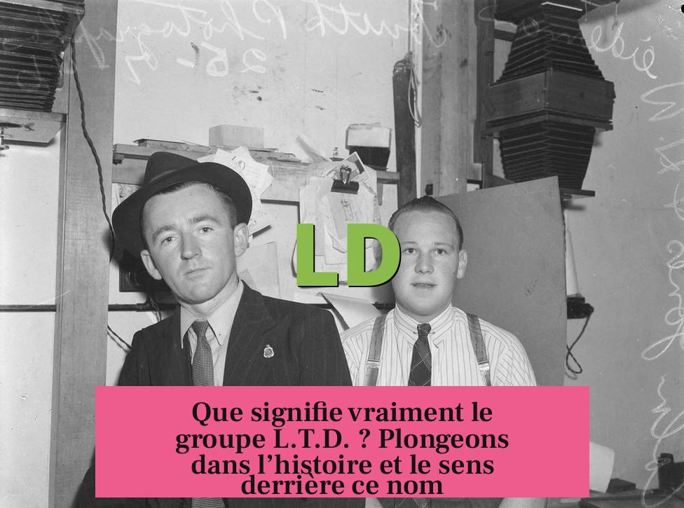 Que signifie vraiment le groupe L.T.D. ? Plongeons dans l’histoire et le sens derrière ce nom