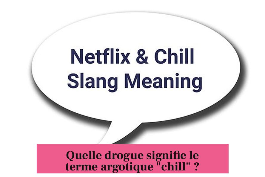 Quelle drogue signifie le terme argotique "chill" ?
