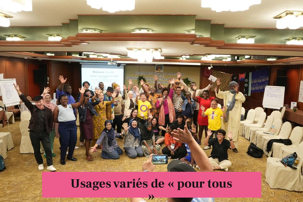 Usages variés de « pour tous »