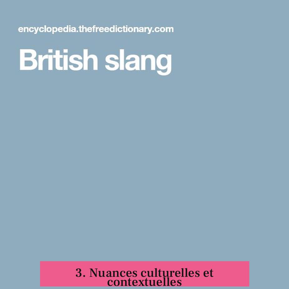 3. Nuances culturelles et contextuelles