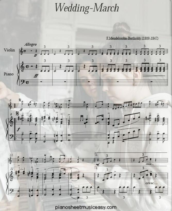 La marche nuptiale de Felix Mendelssohn