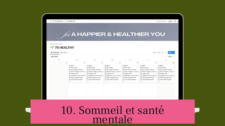10. Sommeil et santé mentale