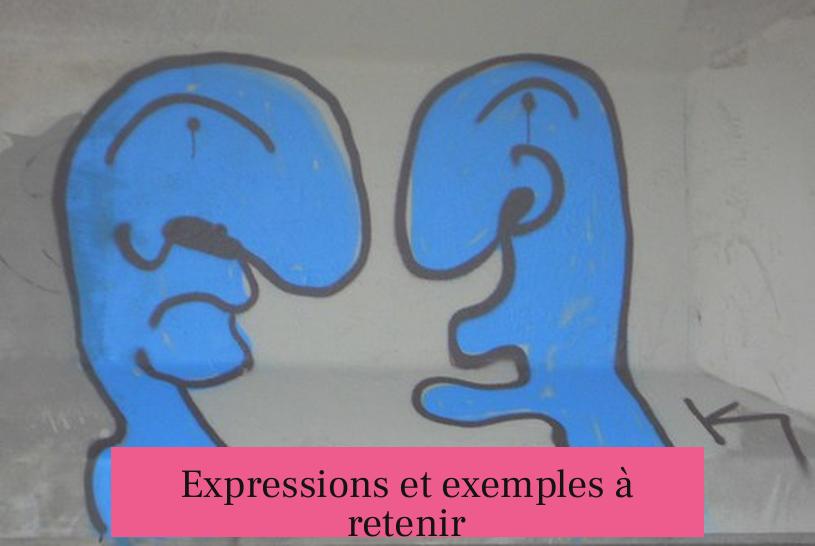 Expressions et exemples à retenir