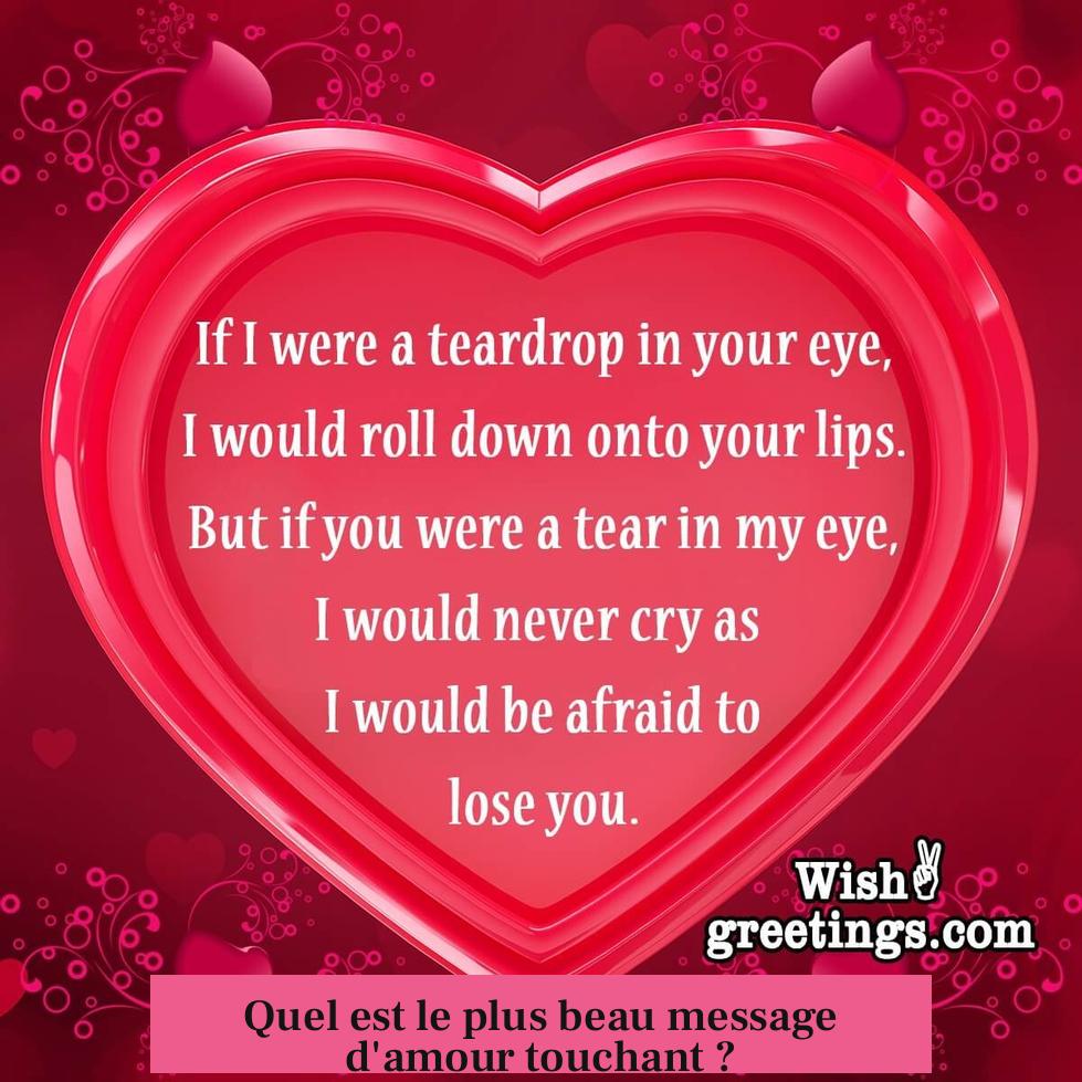 Quel est le plus beau message d'amour touchant ?