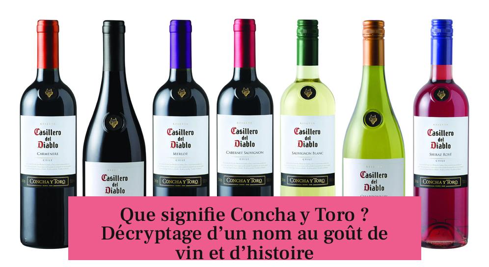 Que signifie Concha y Toro ? Décryptage d’un nom au goût de vin et d’histoire