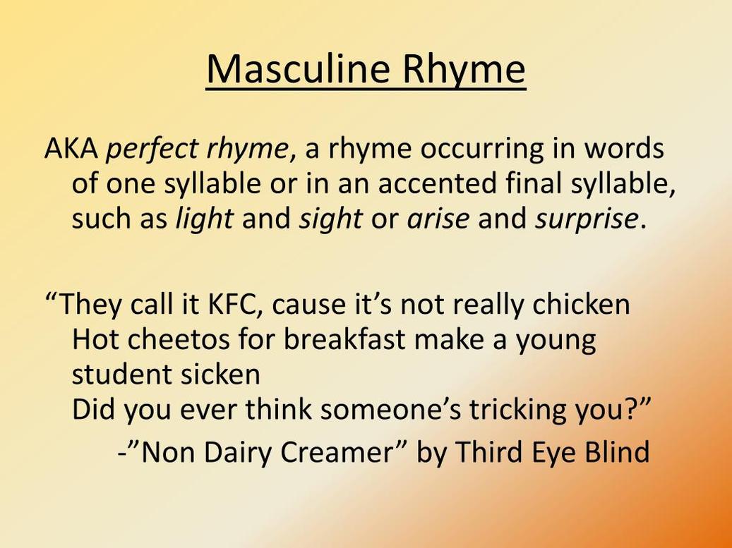 Qu’est-ce qu’une rime masculine ? Rappel indispensable