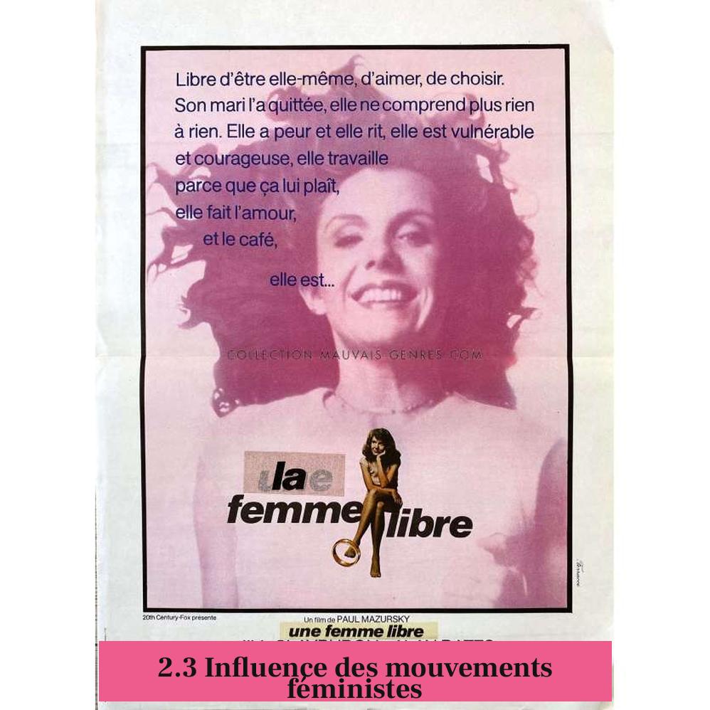 2.3 Influence des mouvements féministes