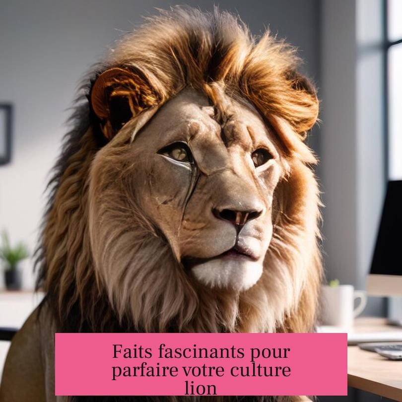 Faits fascinants pour parfaire votre culture lion