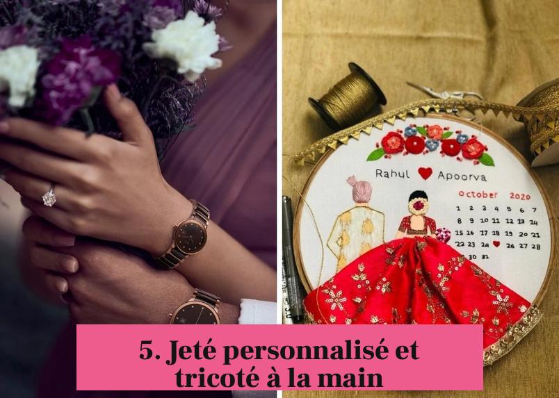 5. Jeté personnalisé et tricoté à la main