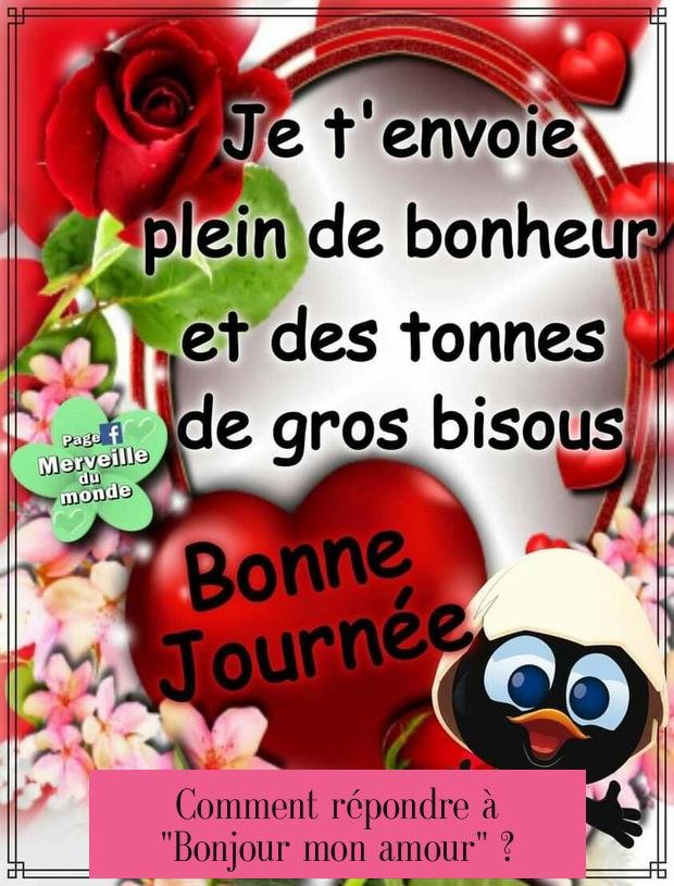 Comment répondre à "Bonjour mon amour" ?