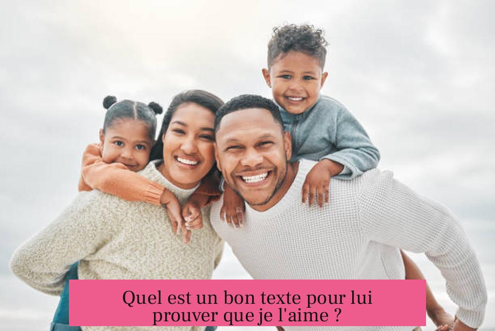 Quel est un bon texte pour lui prouver que je l'aime ?