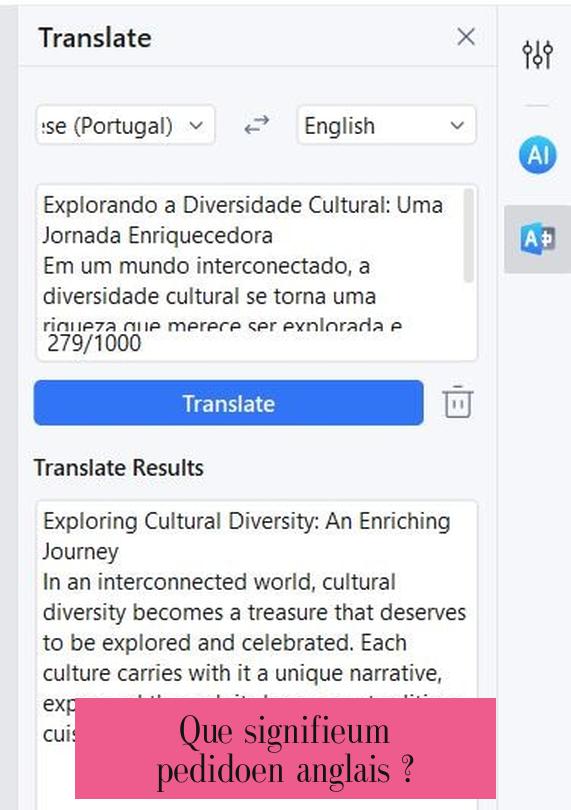 Que signifieum pedidoen anglais ?